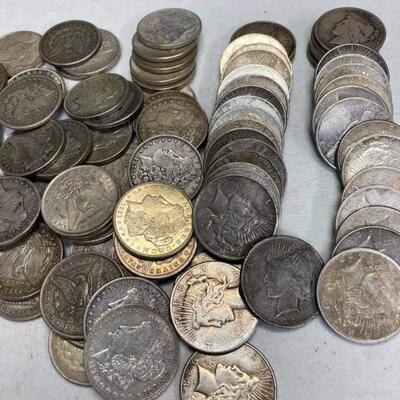 20 Peace dollars  90 % silver  Various dates . Reserve set