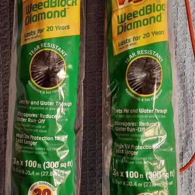 Lot 275  Tree Pruner/Pole Saw 12 Ft.  & 2 Packages Landscape Fabric