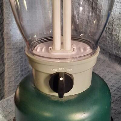 Lot 278  Camping Lot  Butane Stove, Coleman Lantern, Enamel Dishes