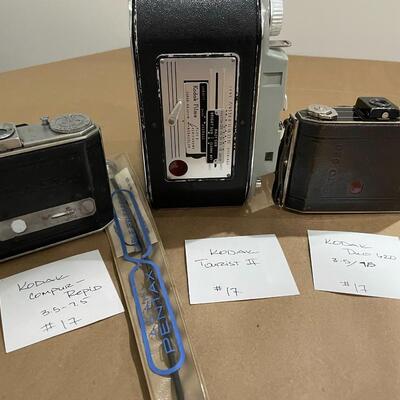 Kodak Compur Rapid, Kodak Tourist II, Kodak Deco 620 with Accessories