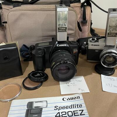 Canon Rebel, Canon Demi EE 17 with accessories