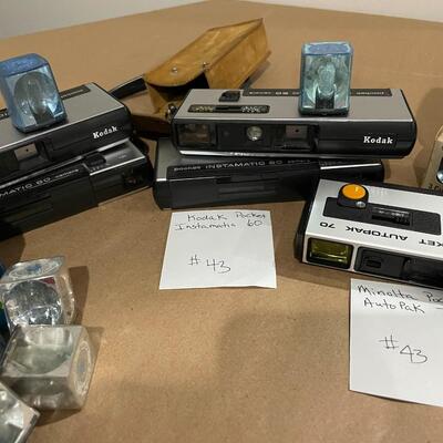 Kodak Pocket 60 & Minolta 70 cameras and accessories