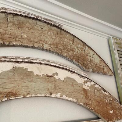 Pair of Antique Reclaimed Architectural Wall Decor
