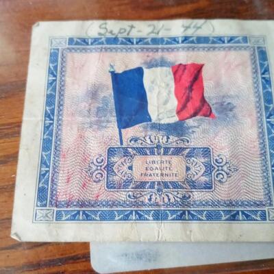 LOT 10      TWO WWII OCCUPATION  NOTES FROM FRANCE