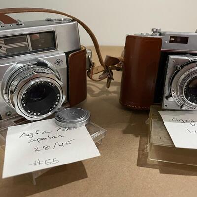 Agfa Color Apotar & Karat 36 Cameras with leather cases