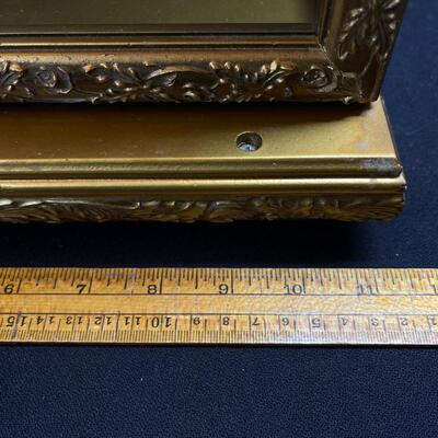 Small Gilt Glass Display Case w Hinged Door