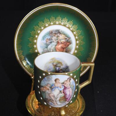 German Made Interior painted tea cup