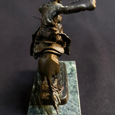 Small Bronze not quite Remington Cowboy Bronco Buster
