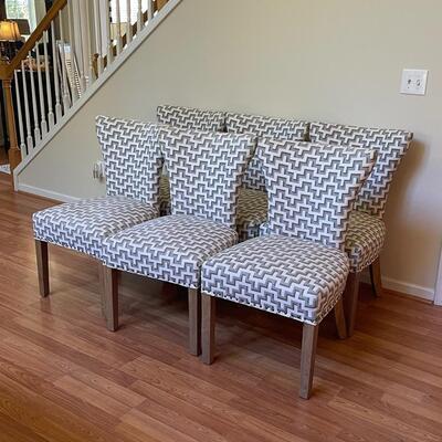6 Maze Pattern Upholstered Chairs *See Details