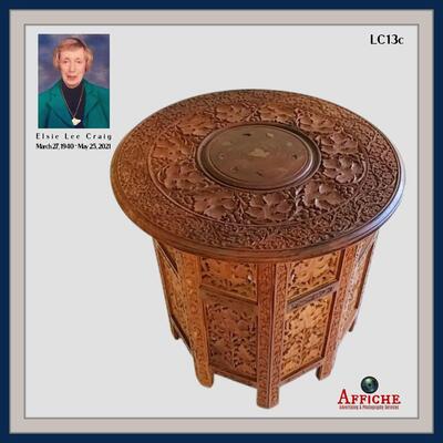 Indian Carved Wood Table