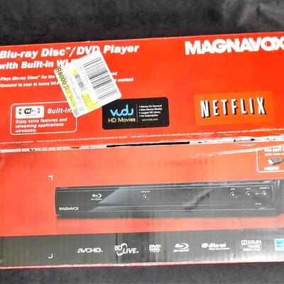 Lot 315  Magnavox  Blu-ray Disk/DVD Player w/ Built-in WiFi,  Remote & HDMI included