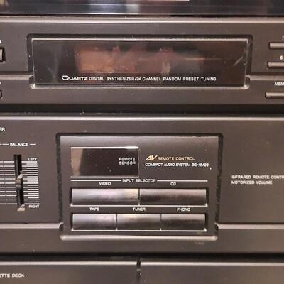 Lot 316  Panasonic Stereo Amplifier, 5 Disk CD Player, Turntable, Double Cassette System