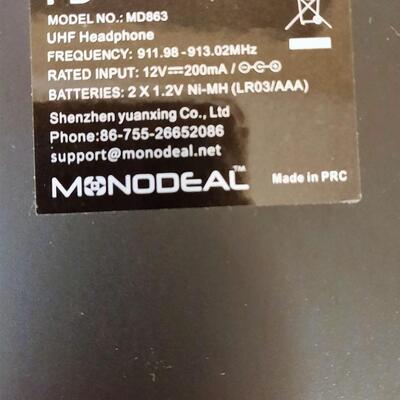 Lot 317  Monodeal UHF Wireless Headphones w/ Charging Stand