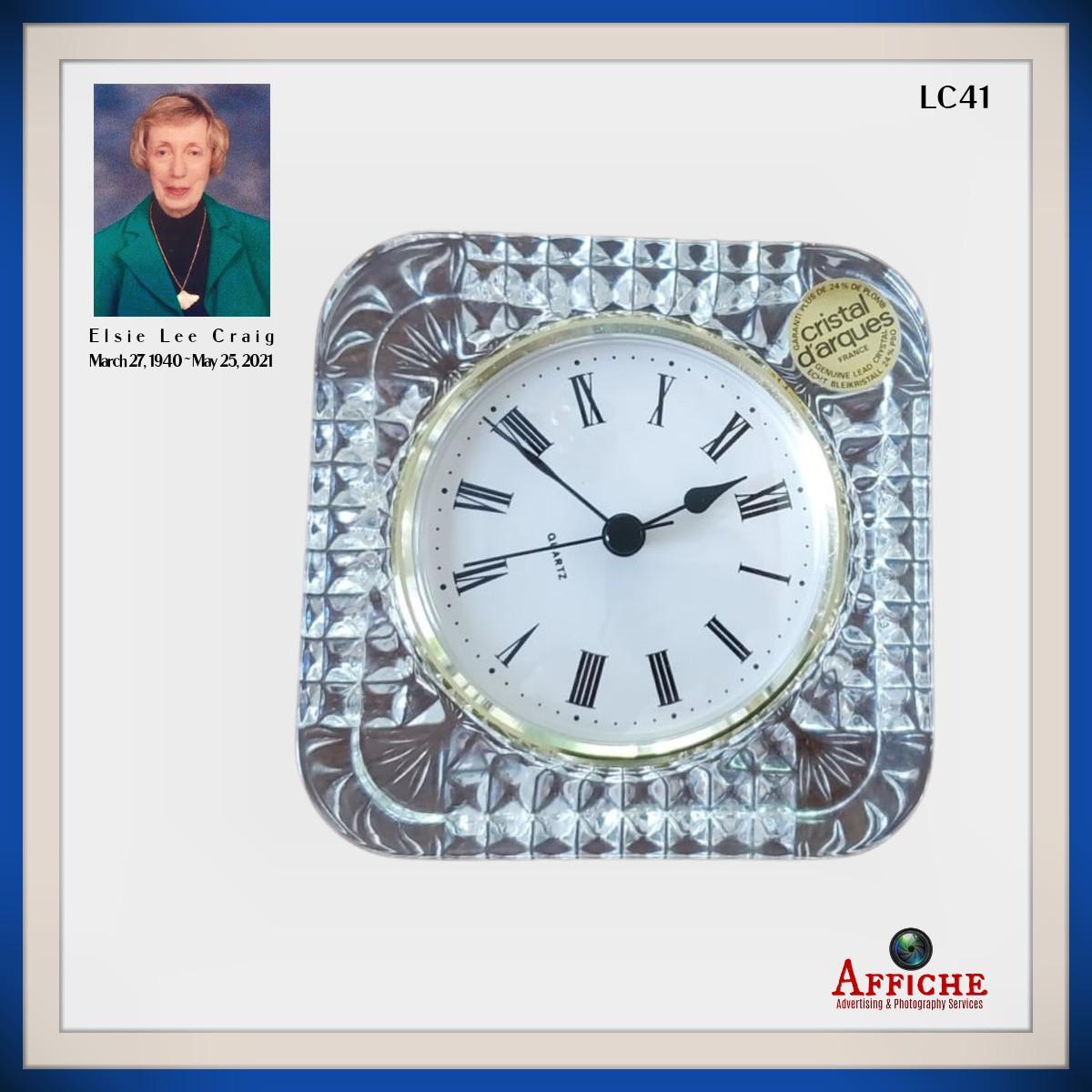 Cristal D' Arques 24 Lead Crystal Quartz Clock