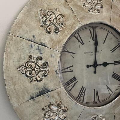 Distressed & Antiqued Metal FDL Working Clock