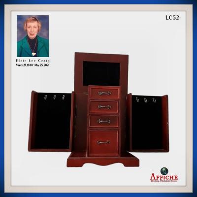Cherry Finish Wood Jewelry Box