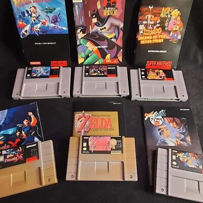 Lot 326  Super Nintendo Games Qty 6 - Mega Man X  and 5 More Games