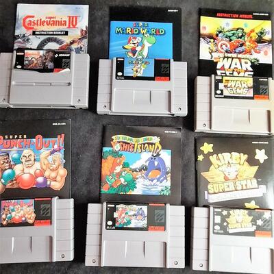 Lot 327  Super Nintendo Games (Qty 6) - Super Castlevania VI and 5 More Games