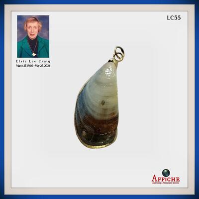 Gold Lined Seashell Pendant