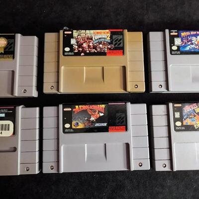 Lot 328  Super Nintendo 6 Games Without Instruction Booklets