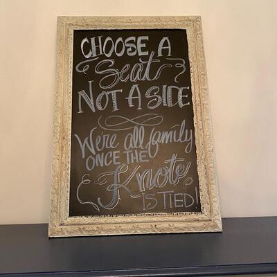 Shabby Framed Chalkboard Sign