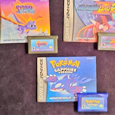 Lot 339  Nintendo Game Boy Advanced Games Qty 3 - Pokemon Sapphire Version
