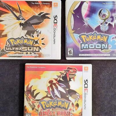 Lot 346  Nintendo3 DS Games Qty 3 - All Pokemon Games