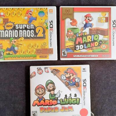 Lot 348  Nintendo 3 DS Games Qty 3 - All Mario Brothers