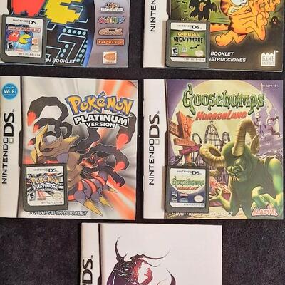 Lot 350 Nintendo DS Games Qty 5 w/ Instruction Booklets - Pokemon Platinum Version & 4 More