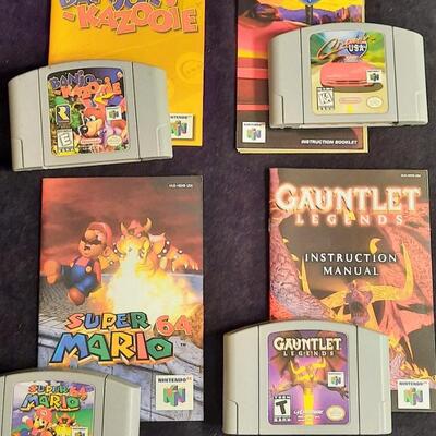 Lot 354  Nintendo 64 Games w/ Instruction Manuals Qty 4 - Banjo-Koozie & 3 More Games