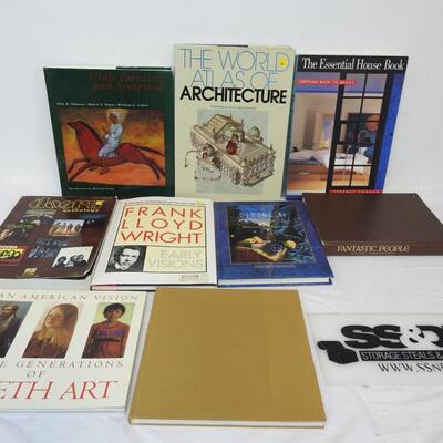 9 Books Variety: Architecture, The Doors, Southern Cooking, Art, etc
