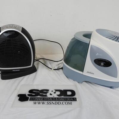 2 pc Small Appliances: Sunbeam 1Touch Humidifier & Pelonis Heater
