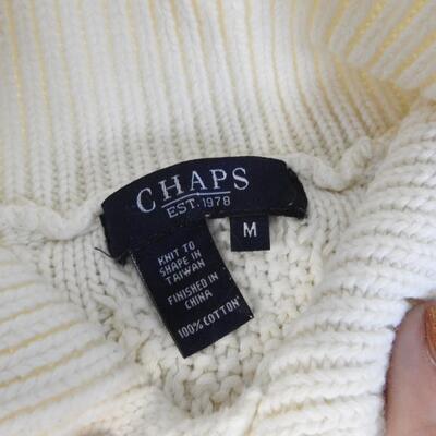 3 pc Women's Clothing: Pendelton Long Sleeve Med, Chaps Sweater Med, Hygard Sm