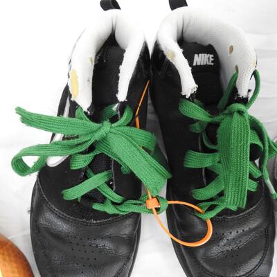 4 Pairs Kids Shoes: Nike Mercurial 2.5Y, Nike 1.5Y, Nike 2Y, Champion 1.5