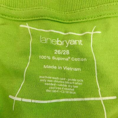3 Lane green, pink, black Bryant Women Collar Shirts and 1 Jessica London Shirt