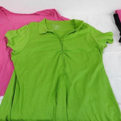 3 Lane green, pink, black Bryant Women Collar Shirts and 1 Jessica London Shirt