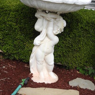 Classical Child Concrete Birdbath Flowerpot