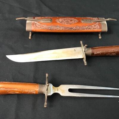 Lot PV1: Vintage Carving Knife And Fork Set Made In India