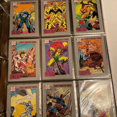 Lot 374  DC Comics Trading Cards in Binder