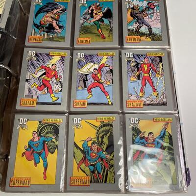 Lot 374  DC Comics Trading Cards in Binder