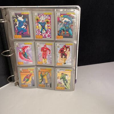 Lot 374  DC Comics Trading Cards in Binder