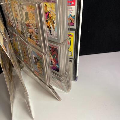 Lot 374  DC Comics Trading Cards in Binder