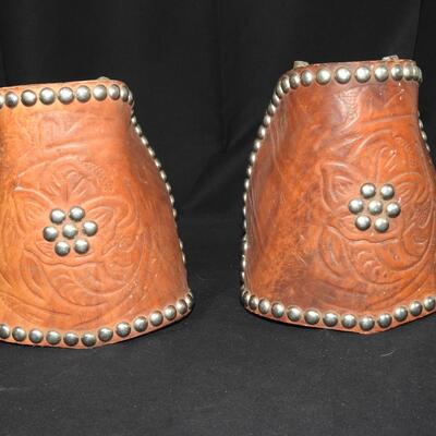 Western Leather Stirrups