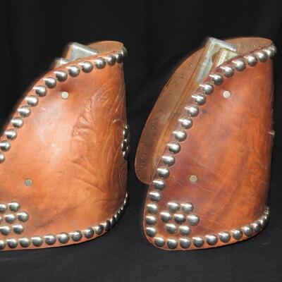 Western Leather Stirrups