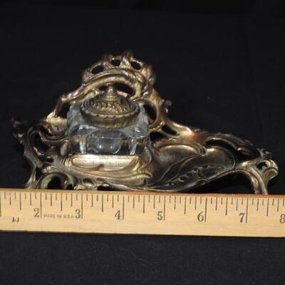 Brass Inkwell