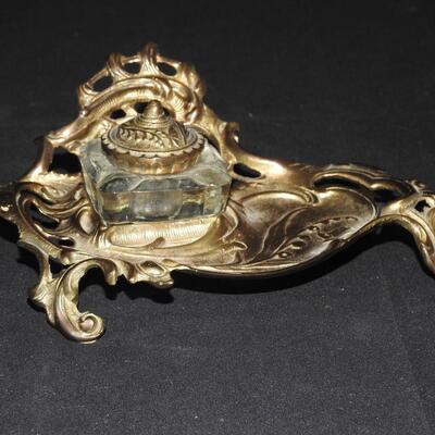 Brass Inkwell