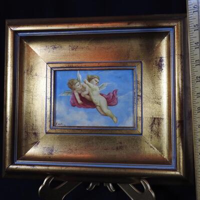 Original Oil Cherubs Painting