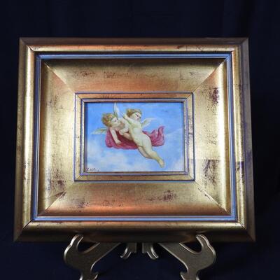 Original Oil Cherubs Painting