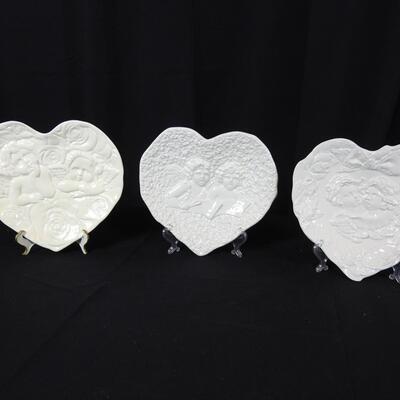 Cherub Heart Shaped Plates Italian
