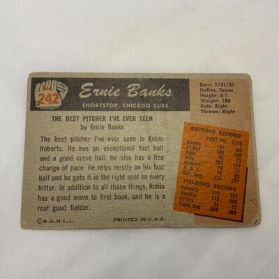 [5] VINTAGE | Ernie Banks | Bowman TV Card #242 | 1955 | Chicago Cubs
